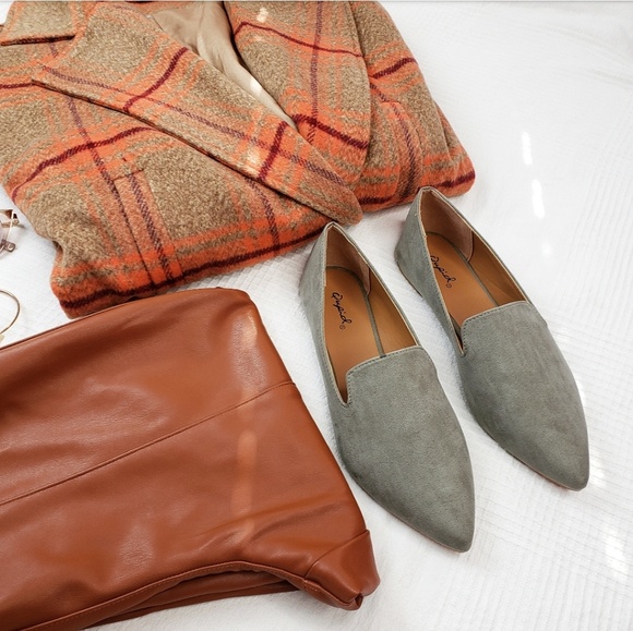 Price firm!/The Lucia// Khaki vegan suede Flat - Picture 5 of 7